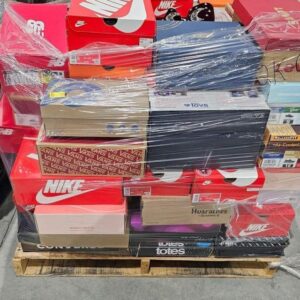 pallet of sneakers